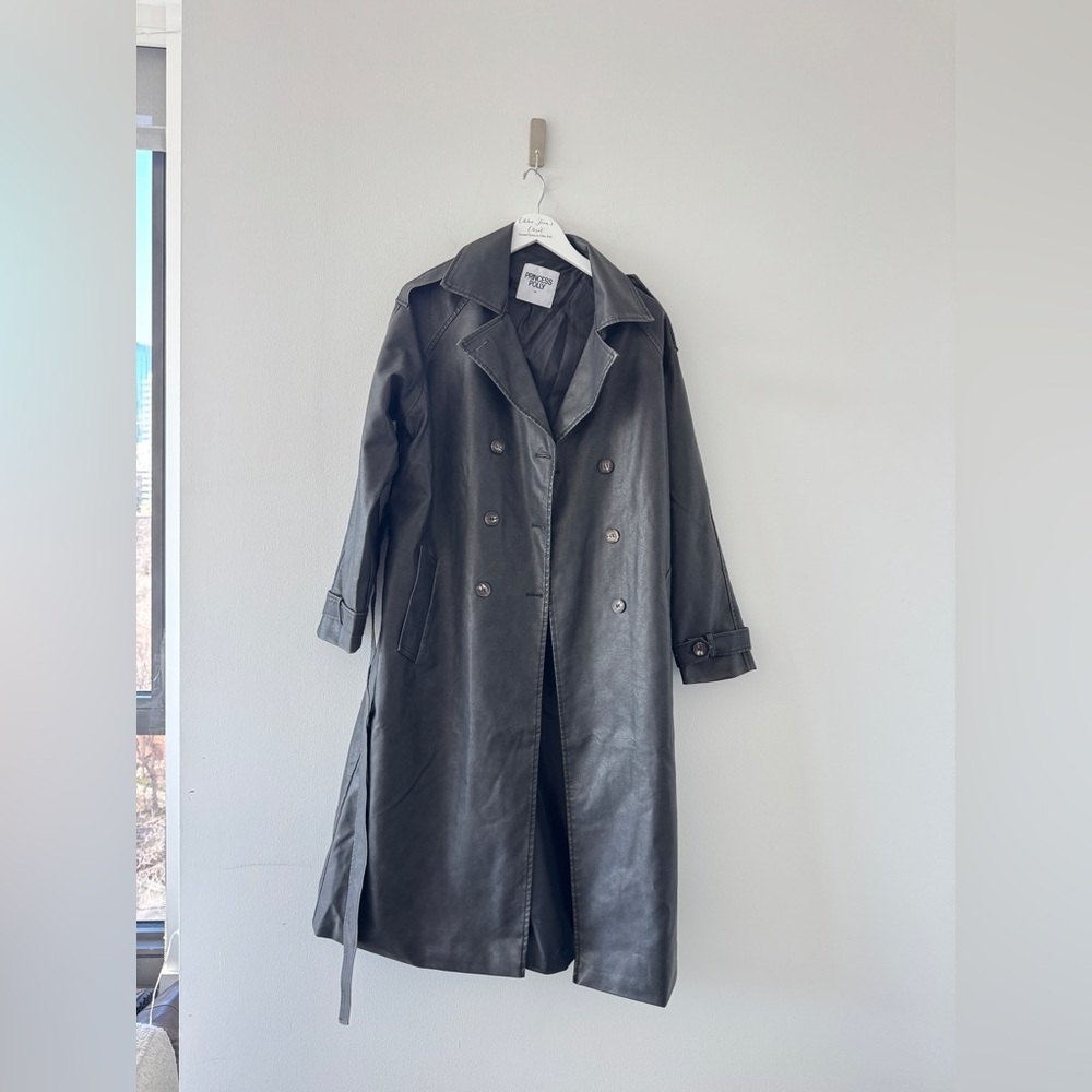 PRINCESS POLLY Day To Night Faux Leather Black Jacket M/L - Picture 5 of 8